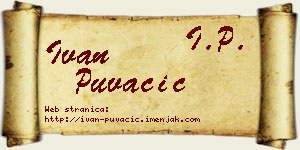 Ivan Puvačić vizit kartica